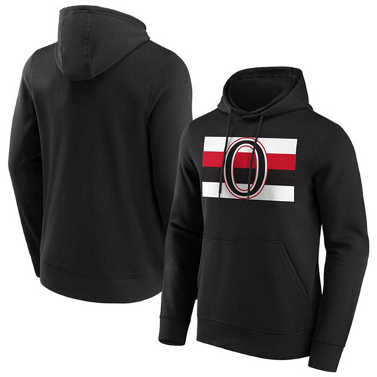 Men's Ottawa Senators Black True Classics Vintage Graphic Hoodie - Click Image to Close